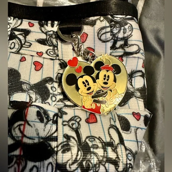 Harveys x Disney Couture Seatbelt Bag & Charm, Mickey & Minnie Love Sketch - Picture 2 of 10